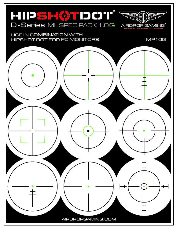 Monitor Crosshair Overlay Sticker | D-Series Crosshairs