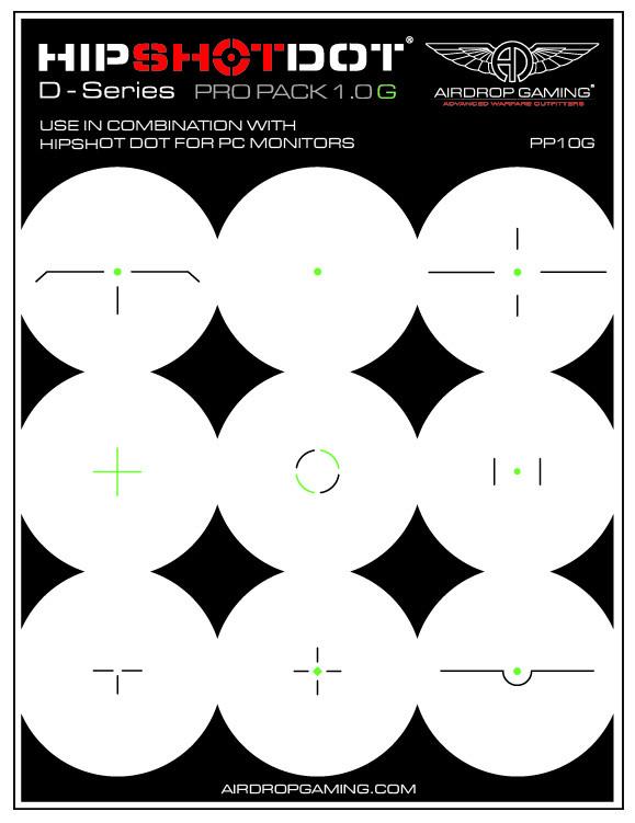 Match your favorite crosshair overlay stickers to our red dot for TV gaming